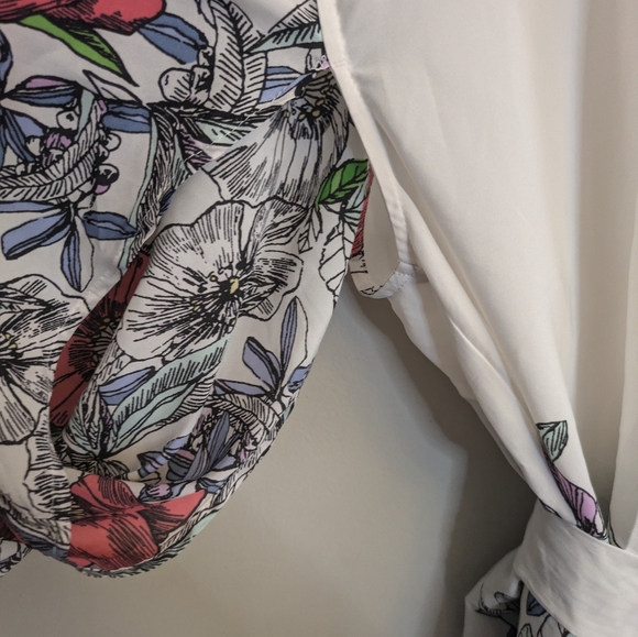 Soma Floral Satin Robe Size S/M - Picture 3 of 5